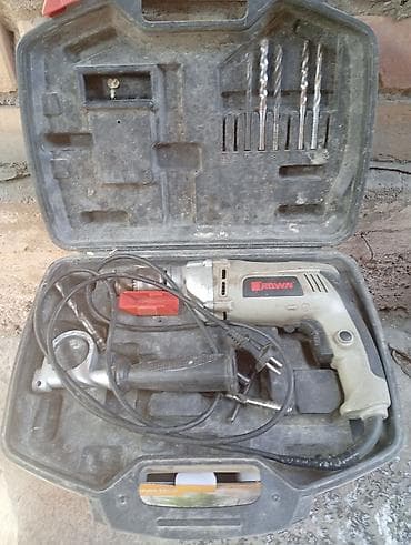 Авто тейлөө жабдуулары: Ударная дрель Crown в кейсе В не рабочем состоянии требуется ремонт — 1