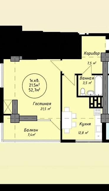jeddah: 1 комната, 52 м², Элитка — 3