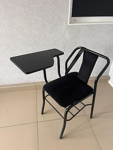 учебные стулья: Школьный стул, Б/у, Другой материал, цвет - Черный — 1