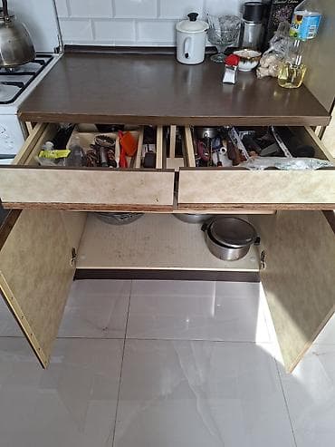 Үй жана бакча: Ашкана гарнитуру, түсү - Саргыч боз — 8