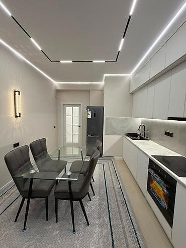 Квартиры: 2 комнаты, 55 м², Элитка, Асанбай мкр Элитка, 14 этаж, Евроремонт — 3