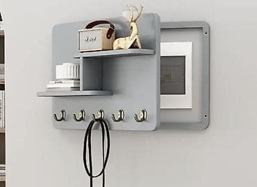 ящик для ключей настенный: Настенная полка с полками и ключницами Размер 50см * 40см - Цвет — 1