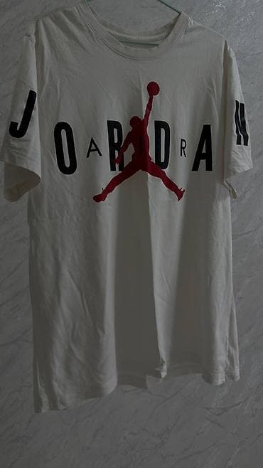 Мужская футболка, XL, Jordan, Б/у, цвет - Белый