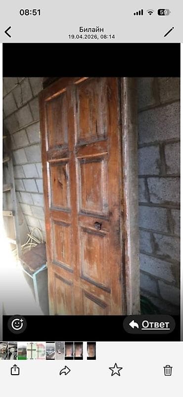 дверь деревянные: Деревянная филёнчатая дверь - Материал: массив дерева. - Конструкция — 1