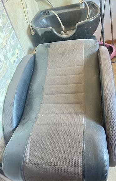 Парикмахерская мойка с креслом. - Мойка: стационарная чаша из тёмного