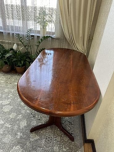 Стол для зала, Б/у, Не раскладной, Овальная