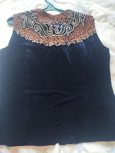 Жилет женский из бархата - Цвет: глубокий темно‑синий - Материал — 2