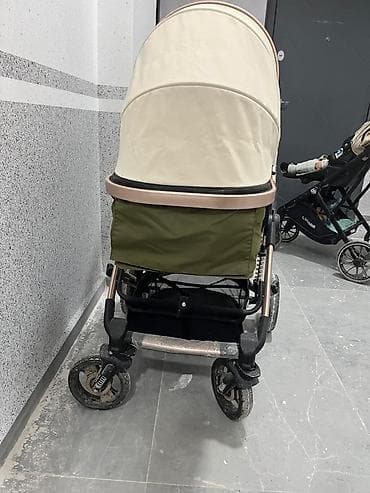 mama doona: Коляска-люлька универсальная, цвет хаки/бежевый с бронзовыми — 2