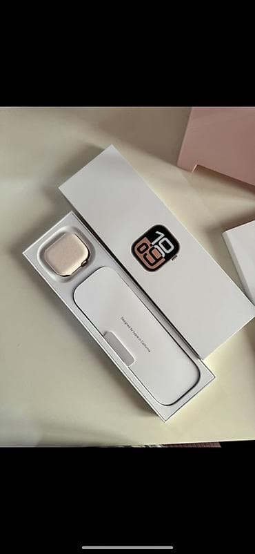 apple 9: Смарт-часы в стиле Apple Watch, корпус светло‑золотистого/розового — 1