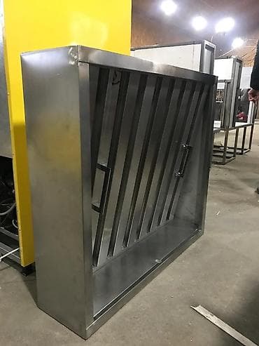 Каңылтыр иштери: Вытяжной зонт из нержавейки с жироуловителями, на заказ любых размеров — 5