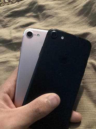 IPhone 7, Б/у, 128 ГБ, Черный, Зарядное устройство, Чехол, 100 %