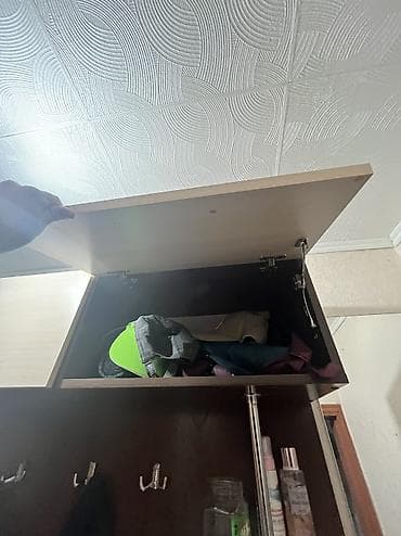 Эмерек: Кире бериш үчүн гарнитур, Колдонулган, Шкаф, ДСП, Өзү алып кетүү, түсү - Саргыч боз — 4