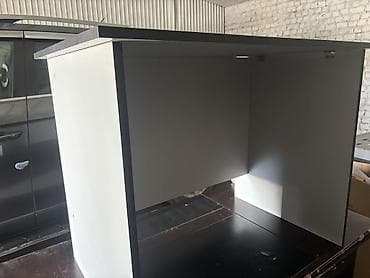 купить стол недорого: Продаю офисные столы. Серый с задвижкой и шкафчиком, размер 90см х 70 — 7