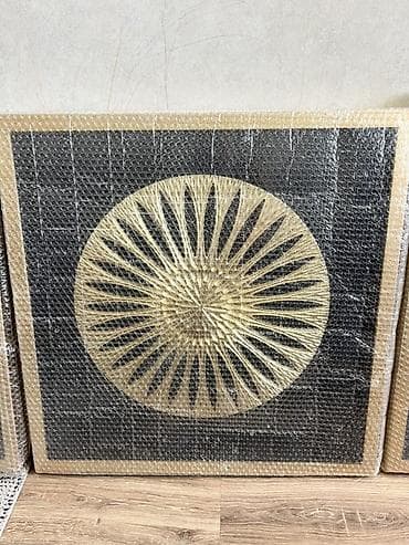 большая ваза для цветов: Настенные панно (набор из 3 штук) в абстрактном стиле. - Цветовая — 3