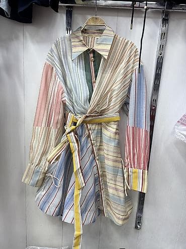 Вечерние платья: Повседневное платье, Китай, Короткая модель, Платье-рубашка, S, M, L — 2