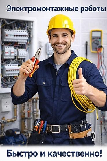 Электрики: Электрик | Установка счетчиков, Установка стиральных машин, Демонтаж электроприборов Больше 6 лет опыта — 1