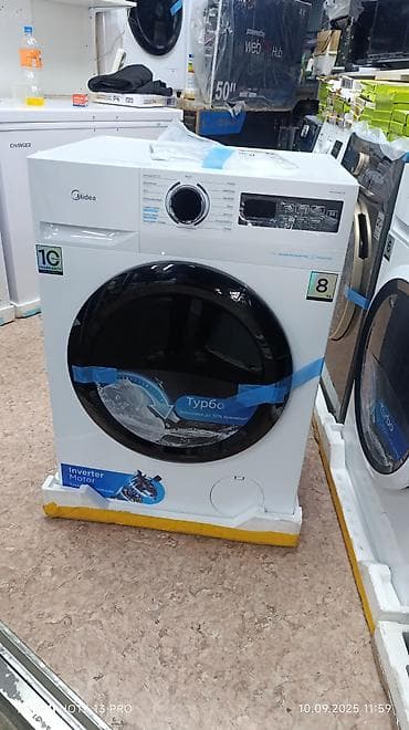 Техника жана электроника: Кир жуучу автомат машина, Жаңы, Midea, 8 кг чейин, Фронталдык, Дүңүнөн — 10