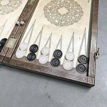 билярдный стол ош: Набор 3-в-1: шахматы +шашки+ нарды в складной деревянной шкатулке — 5