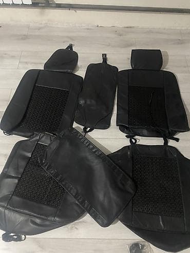 автомобильные сиденья бу: Чехлы Экокожа, С подушкой, цвет - Черный, Б/у, Самовывоз, Бесплатная доставка, Платная доставка — 8