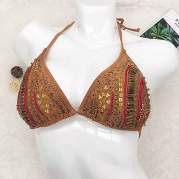 купальник для беременных бишкек: Раздельный купальник, Мягкая чашка, Плавки на завязках, С бахромой, XS — 4