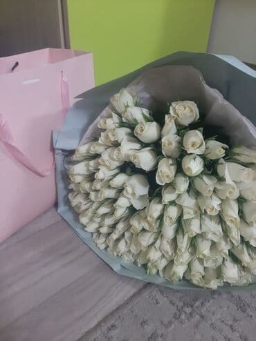 Гирлянды: Букет из 101 белых роз 0 сом — 4