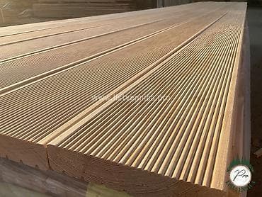 антискольжение: Террасная доска из древесины (профиль с рифлением/антискользящими — 2