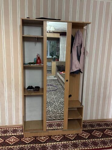 шкаф для обуви бу: Шкаф-прихожая, Б/у, С зеркалом — 1