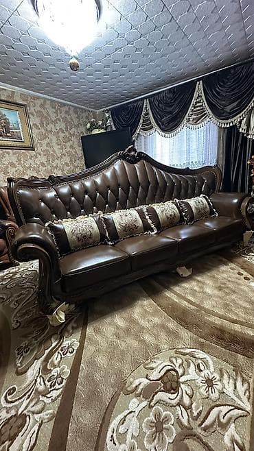 диван новые: Комплект мягкой мебели, Новый, Самовывоз, Платная доставка, цвет - Коричневый — 1