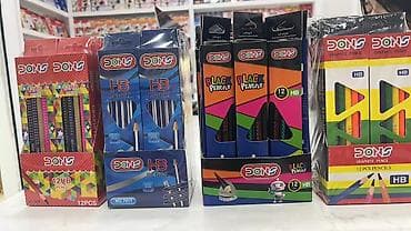 школьный: Графитовые карандаши в наборах по 12 штук. Варианты: - ACMELIAE, HB — 5