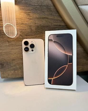 ipone 5: IPhone 16 Pro, Новый, 256 ГБ, Matte Gold, Зарядное устройство, Защитное стекло, Чехол, 91 % — 1