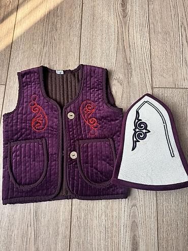 Детская одежда и обувь: Комплект, цвет - Фиолетовый, Б/у — 1