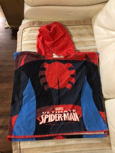 детская футболка с человеком пауком: Полотенце- пончо (накидка с капюшоном). Идеально на пляж и в — 2