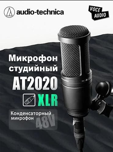 Б/У, состояние идеальное. Торг возможен! Audio-Technica AT2020 —