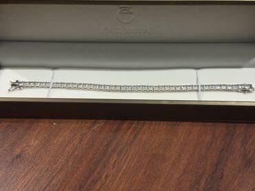 браслет ош: Тенистый браслет (копия белого бриллианта ) из меди,ситетического — 1