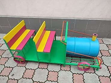 купить детские горки качели: Балансир паравозик машинка турник домик беседка песочница — 4