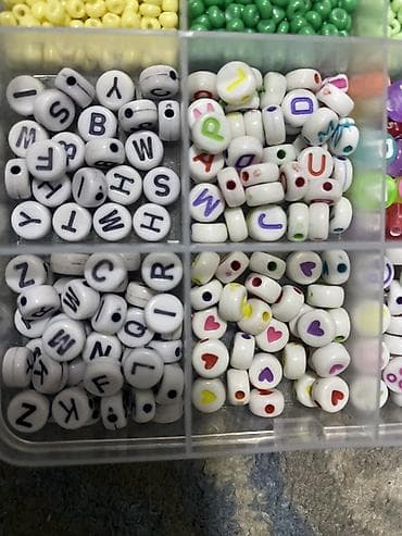 биндеры 15 листов для дома: Набор бусин для творчества в органайзере - Прозрачный контейнер с — 6