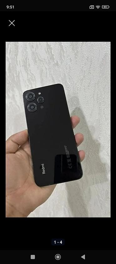 redmi 12 turbo: Redmi, Redmi 12, Б/у, 128 ГБ, цвет - Черный, 2 SIM — 1