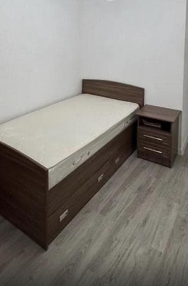 буу мебелдер: Бир кишилик керебет, Матрасы бар, узуну - 200 см — 1