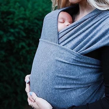 Оюнчуктар: Слинг-шарф для новорождённого, серый - Тип: эластичный слинг-шарф для — 1