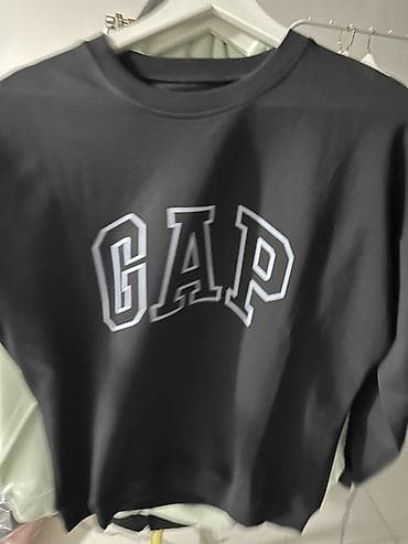 пижамные штаны: Свитшоты и худи - Свитшоты GAP: классический крой, круглый вырез — 1