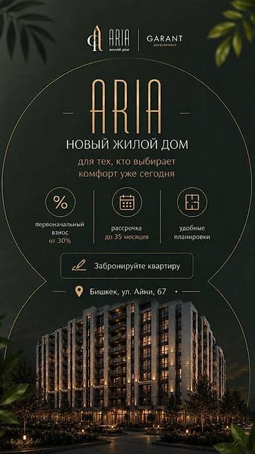 Батирлер: 1 бөлмө, 47 м², Жумушчу Шаарча Элитка, 2 кабат, ПСО (өз алдынча бүтүрүү) — 8
