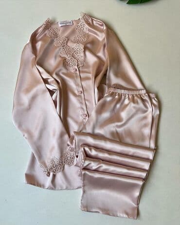 белая ночная сорочка: Ночная сорочка, Атлас, Длинная модель, XS, S, M — 1