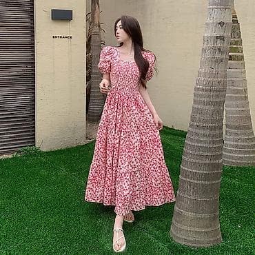 Женские платья и нежные ночные сорочки 1) Летнее платье в цветочный