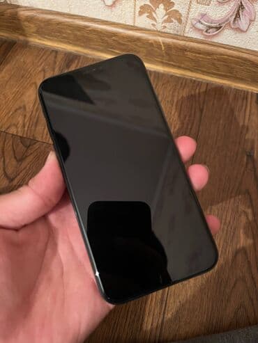 ош телефон бу: IPhone Xs, Б/у, 64 ГБ, Black Titanium, Коробка, 77 % — 2