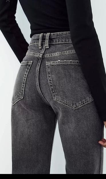 Шорты: Джинсы, Прямые, Zara, Турция, Высокая талия, S — 6