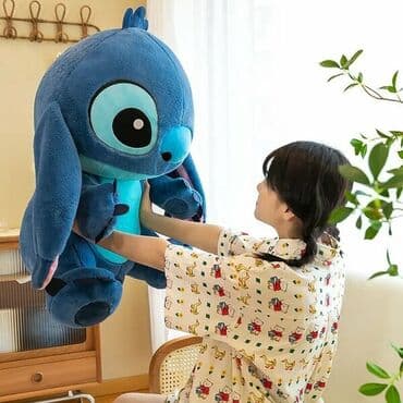 чебурашка из плюшевой пряжи: Плюшевый Ститч 80см— большой мягкий герой из мультфильма. - — 2