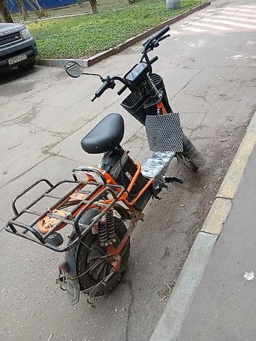 (электровеломопед) с задним багажником увеличенного размера