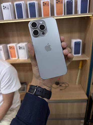 IPhone 16 Pro, Б/у, 128 ГБ, Natural Titanium, Защитное стекло, Чехол, Кабель, В рассрочку, 99 %