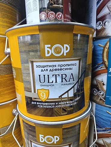 жгач: Защитная пропитка для древесины БОР ULTRA — алкидная, глянцевая.2.7 кг — 1