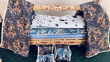 4 mom: Люлька, Качалка, Дерево, цвет - Синий — 2